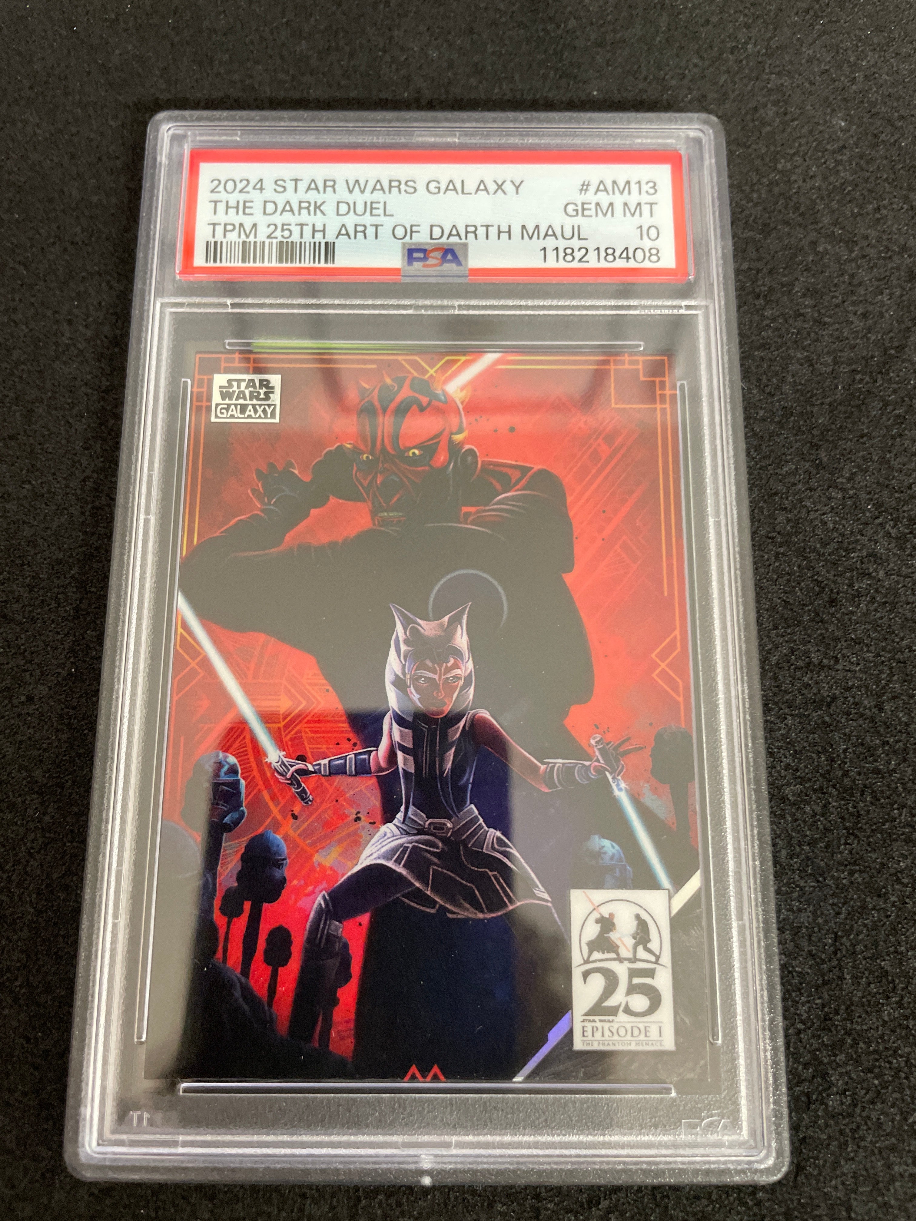 2024 Star Wars Galaxy The Dark Duel TPM 25th art of Darth Maul GEM MINT PSA 10