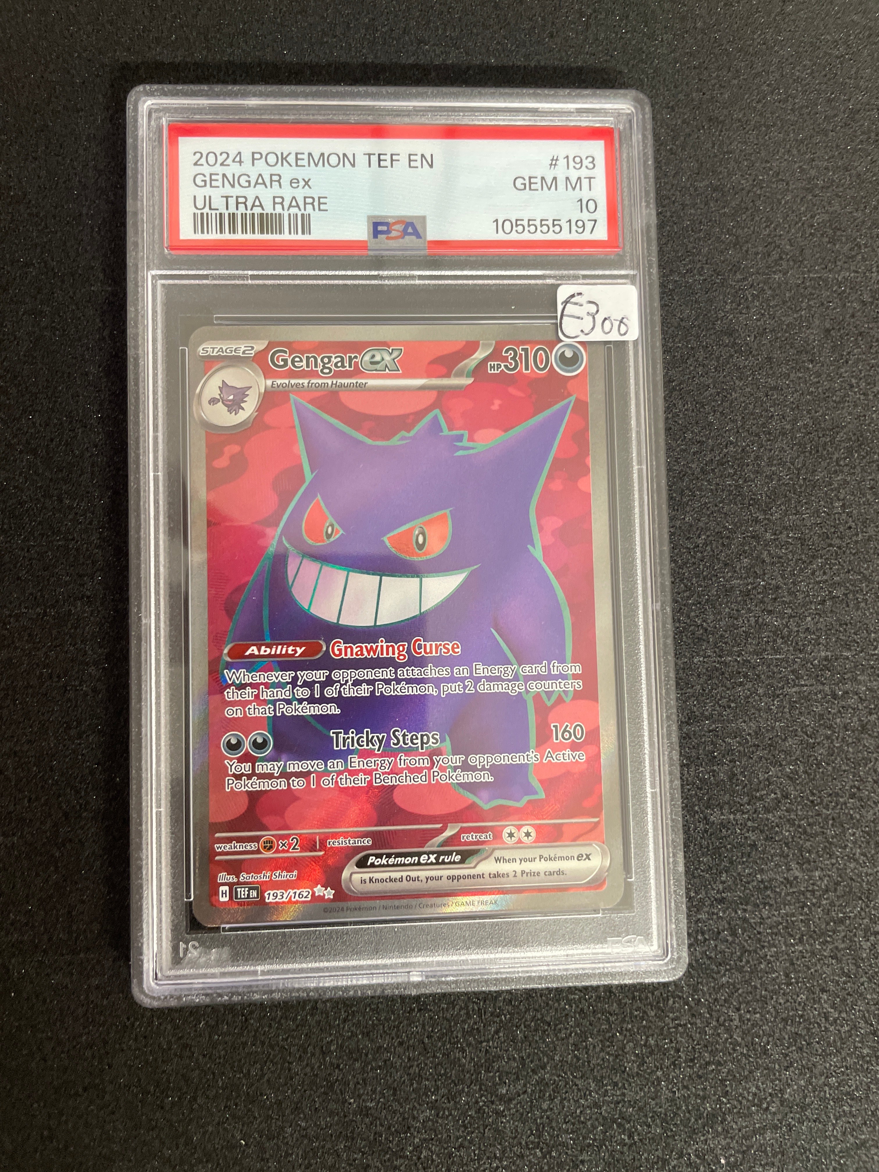 2024 pokemon TEF EN GENGAR ex ULTRA RARE PSA 10 GEM MINT