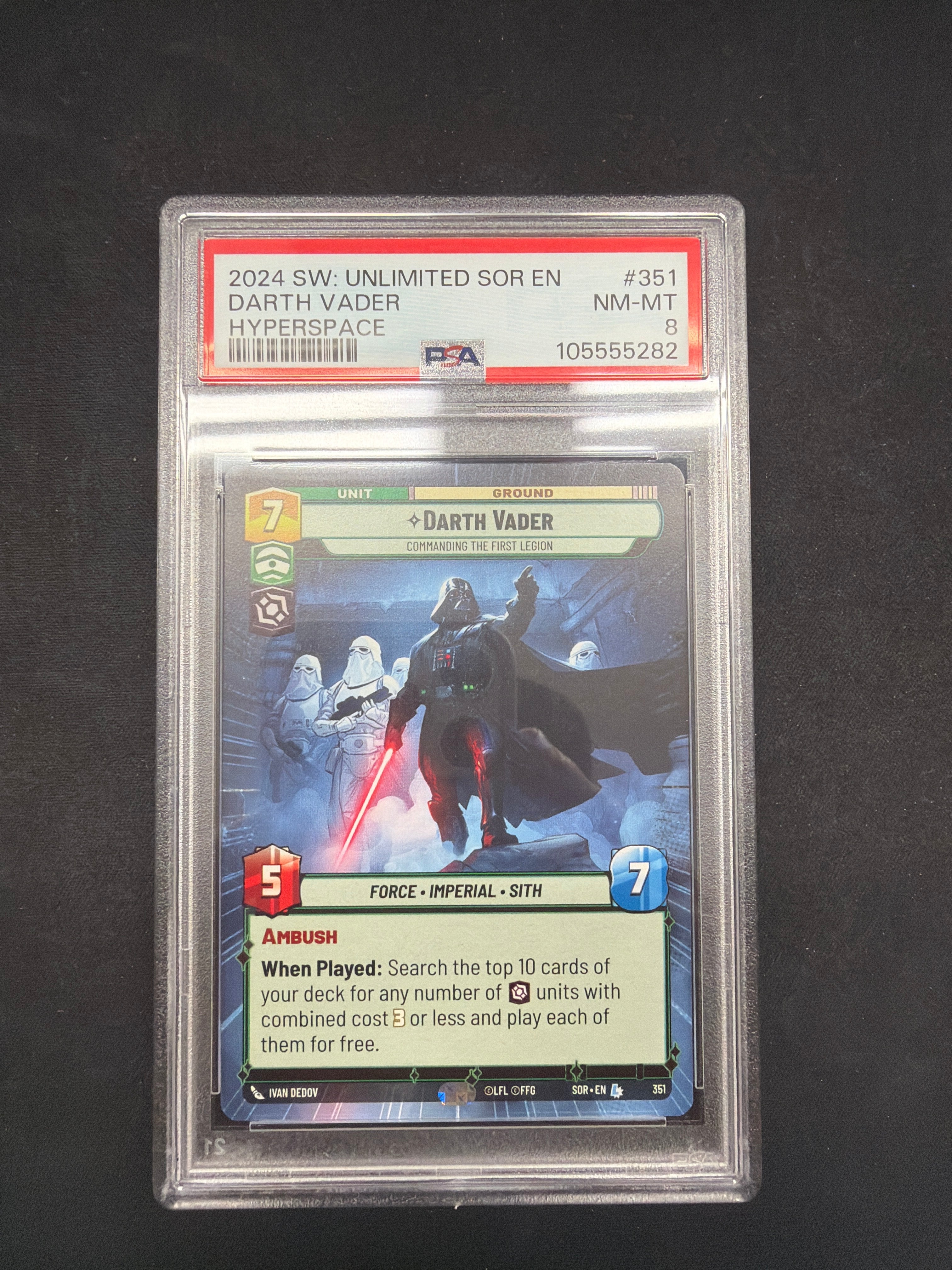 2024 SW: Unlimited Sor En Darth Vader Hyperspace PSA NM-MT 8