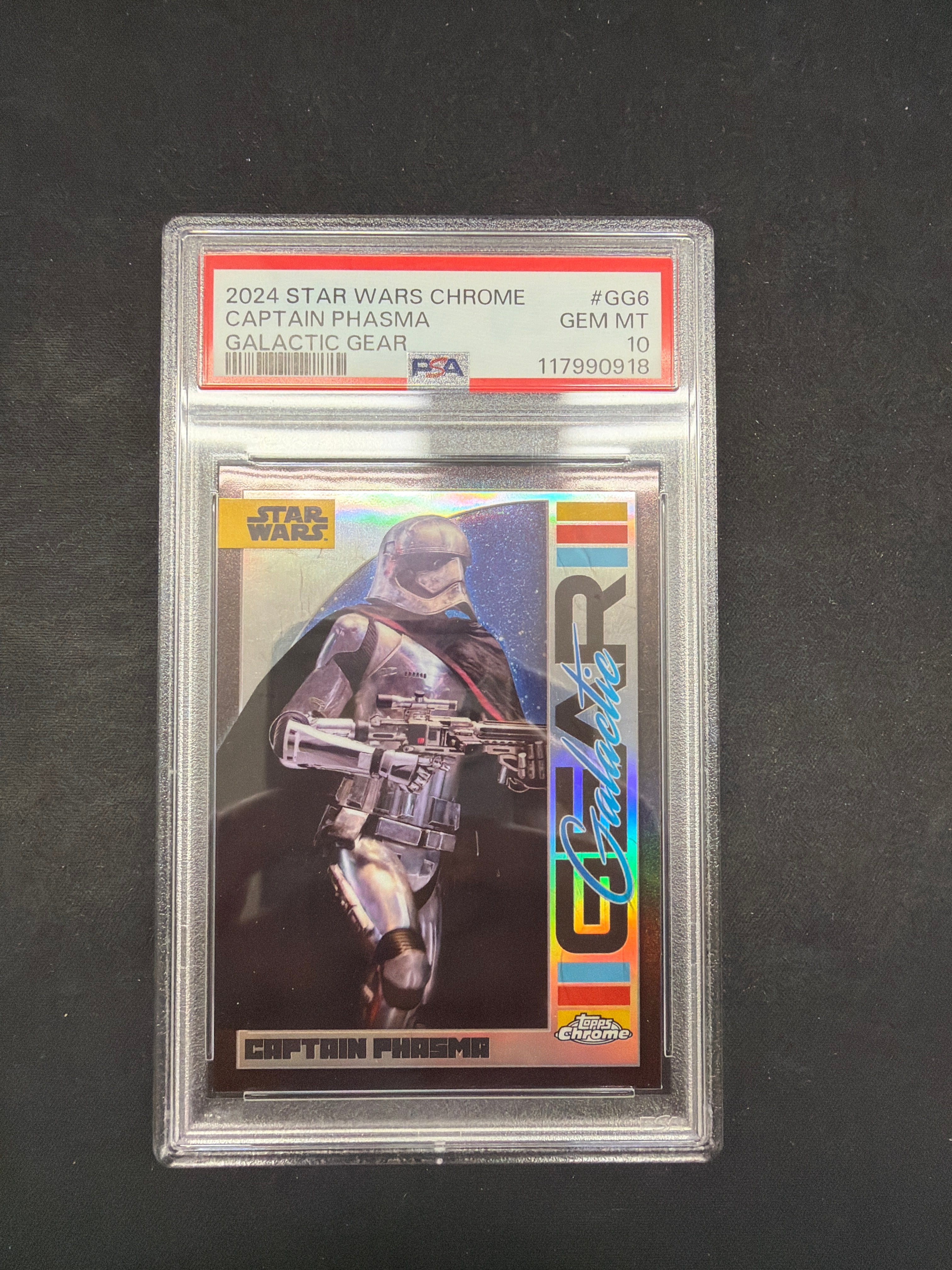 2024 Star Wars Chrome Captain Phasma Galactic Gear PSA Gem MT 10