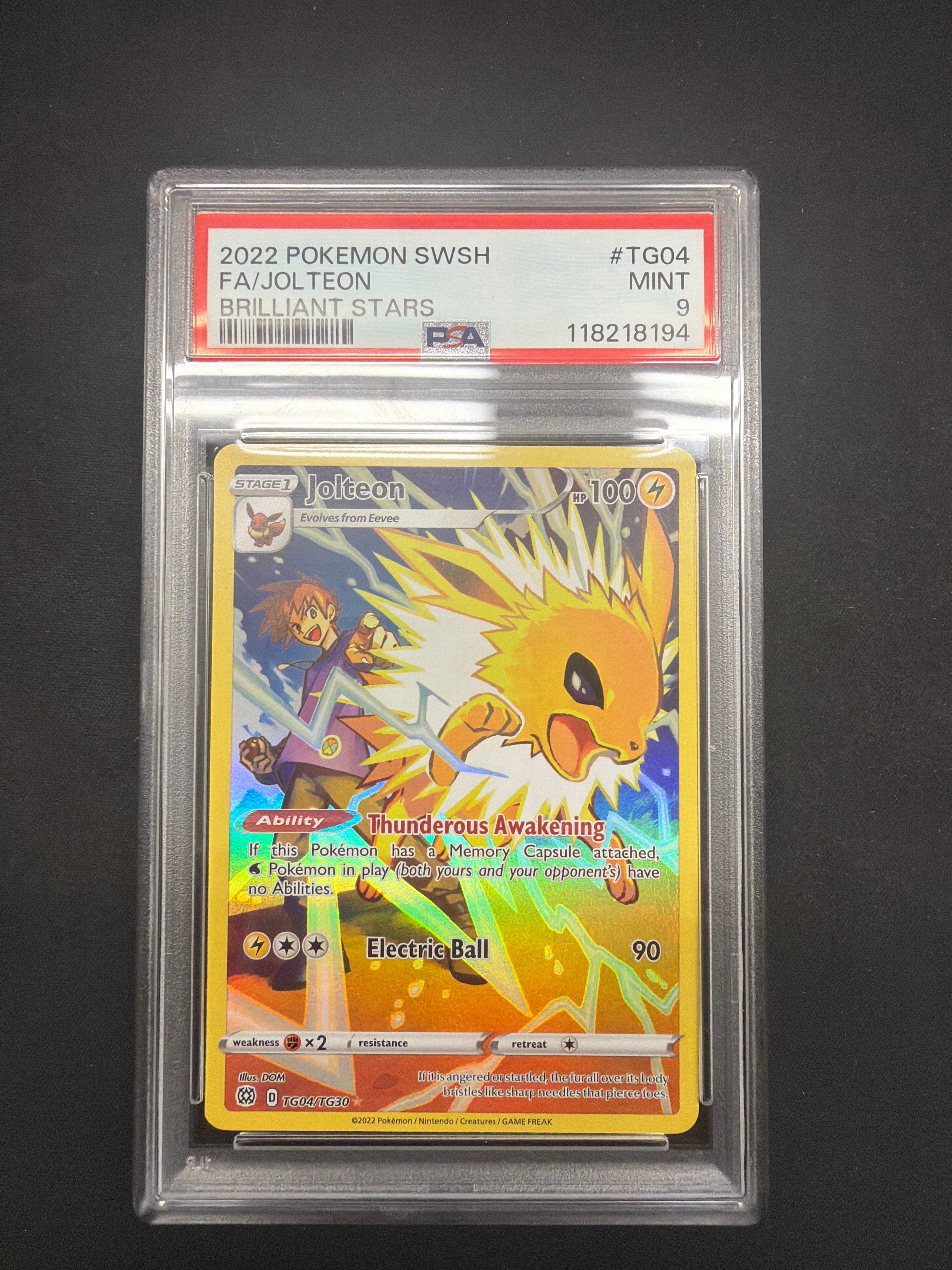 2022 Pokémon SWSH FA/Joltreon Brilliant Stars PSA MINT 9