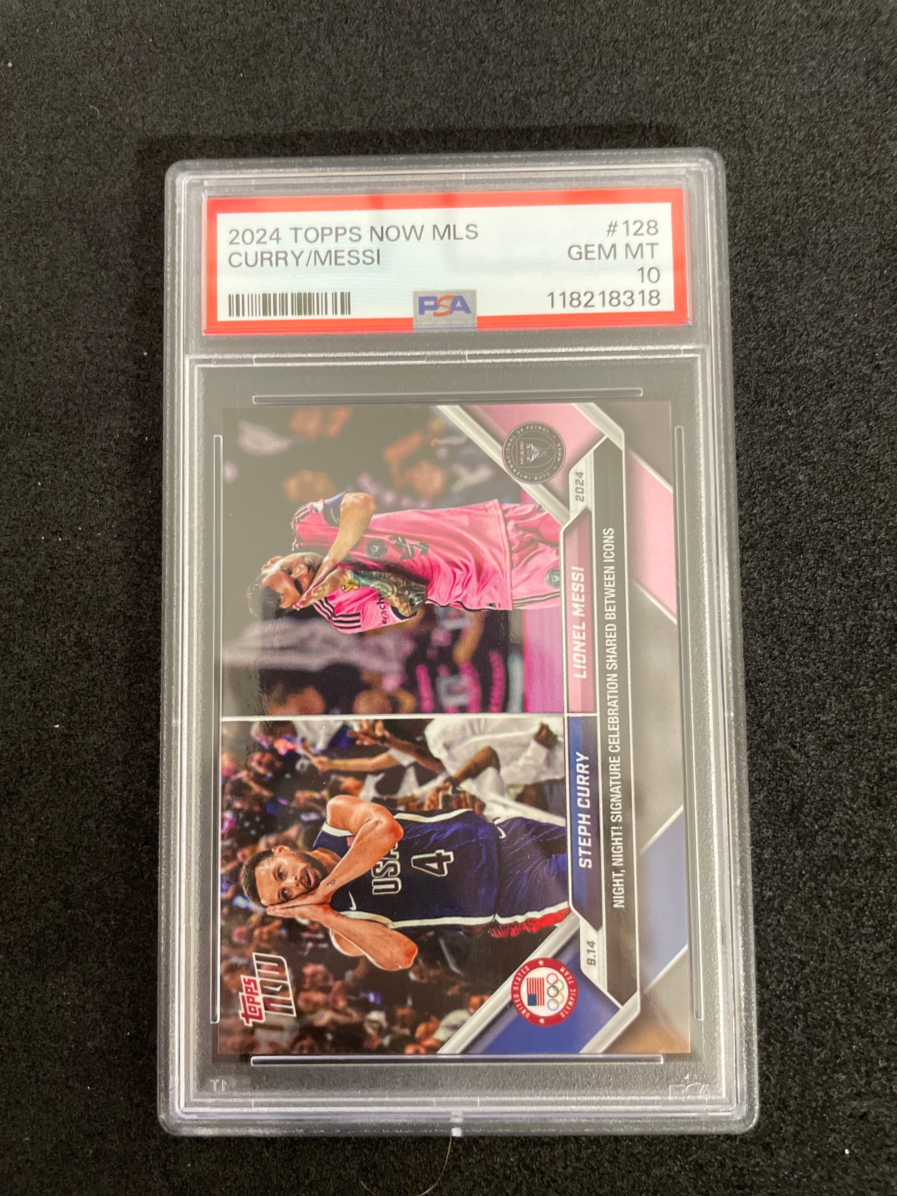 2024 Topps Now MLS Curry/Messi PSA 10