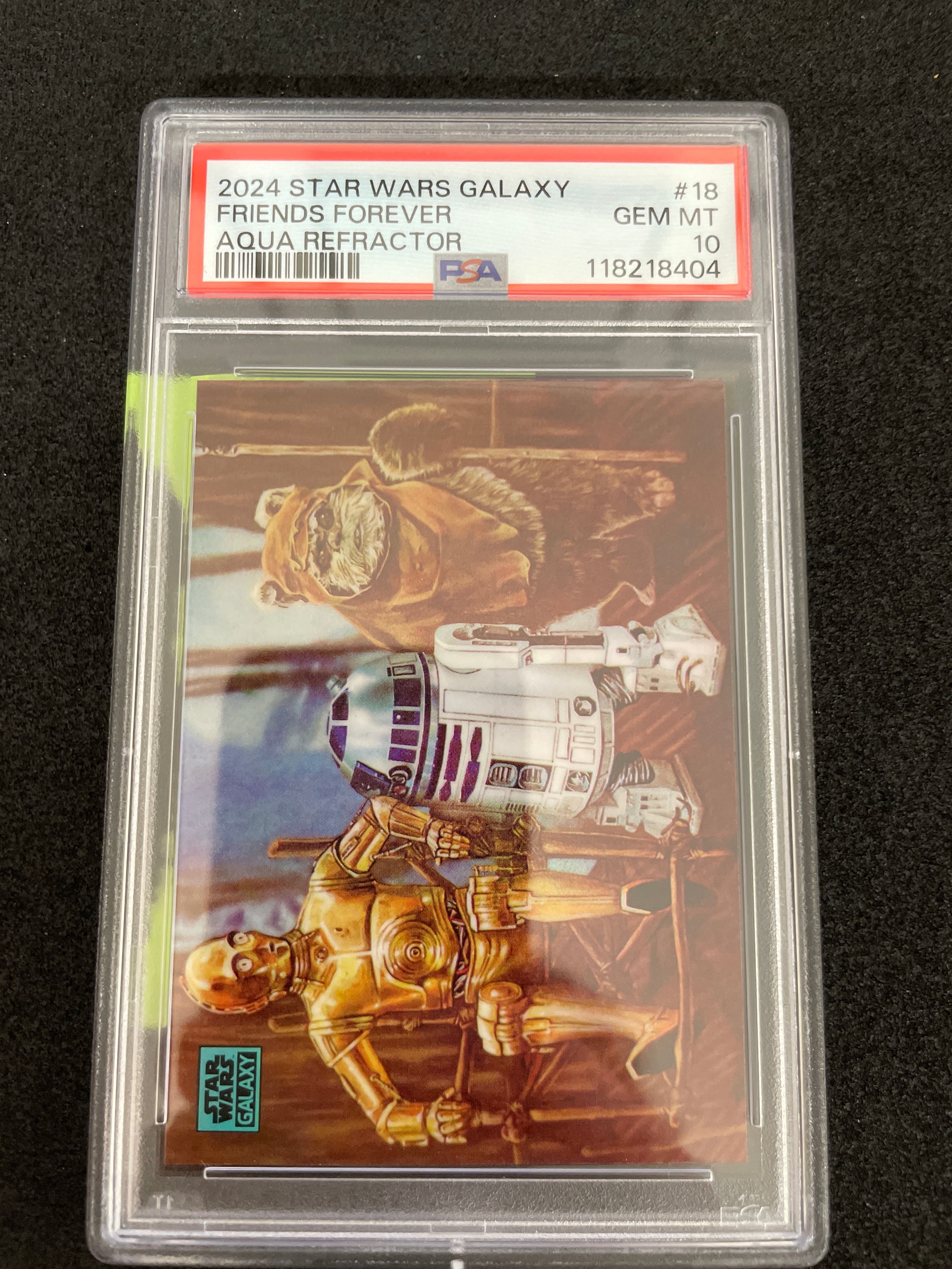 2024 Star Wars Galaxy Friends Forever Aqua Refractor GEM MINT PSA 10