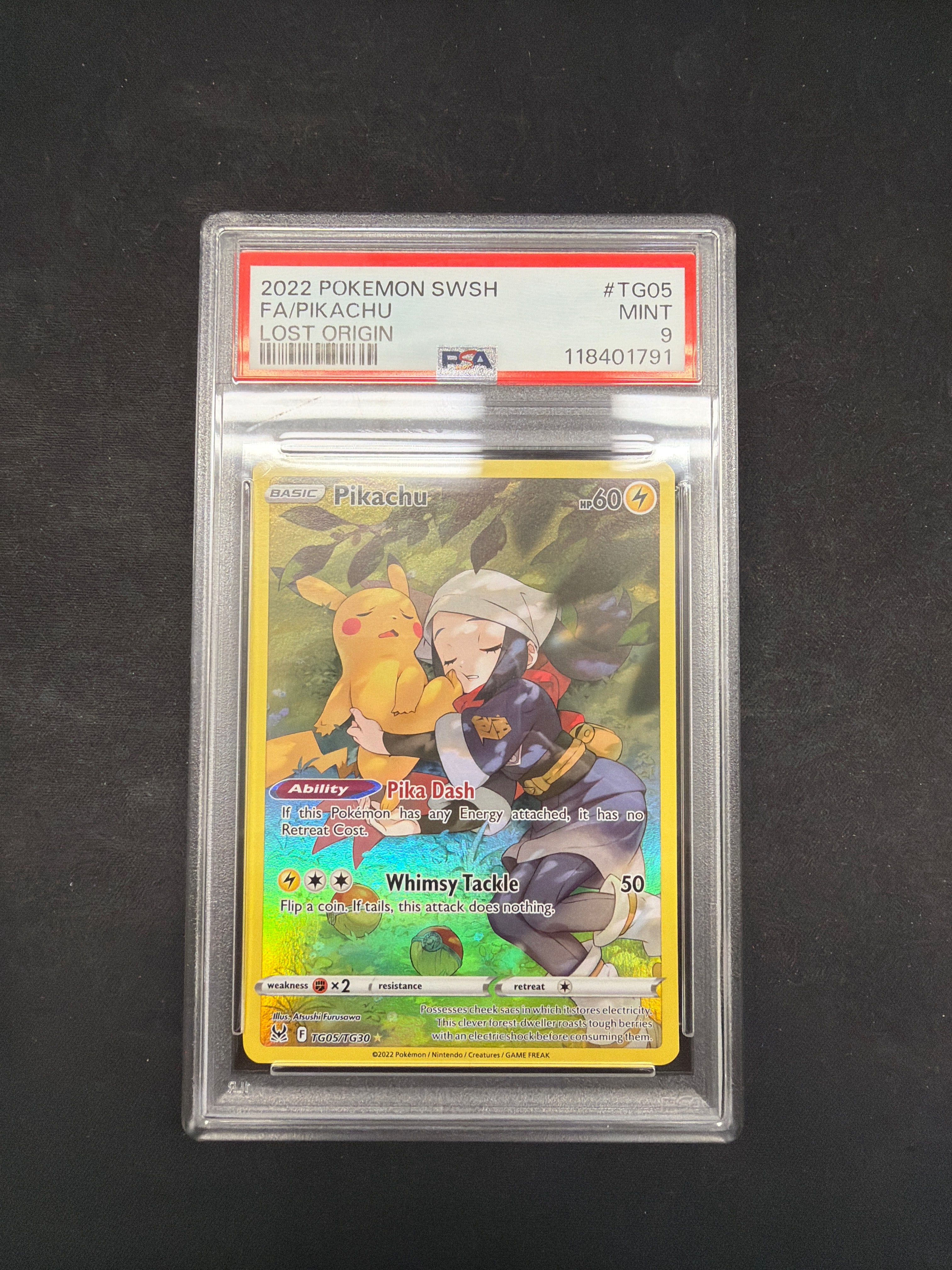 2022 Pokémon SWSH FA/Pikachu Lost Origin PSA Mint 9