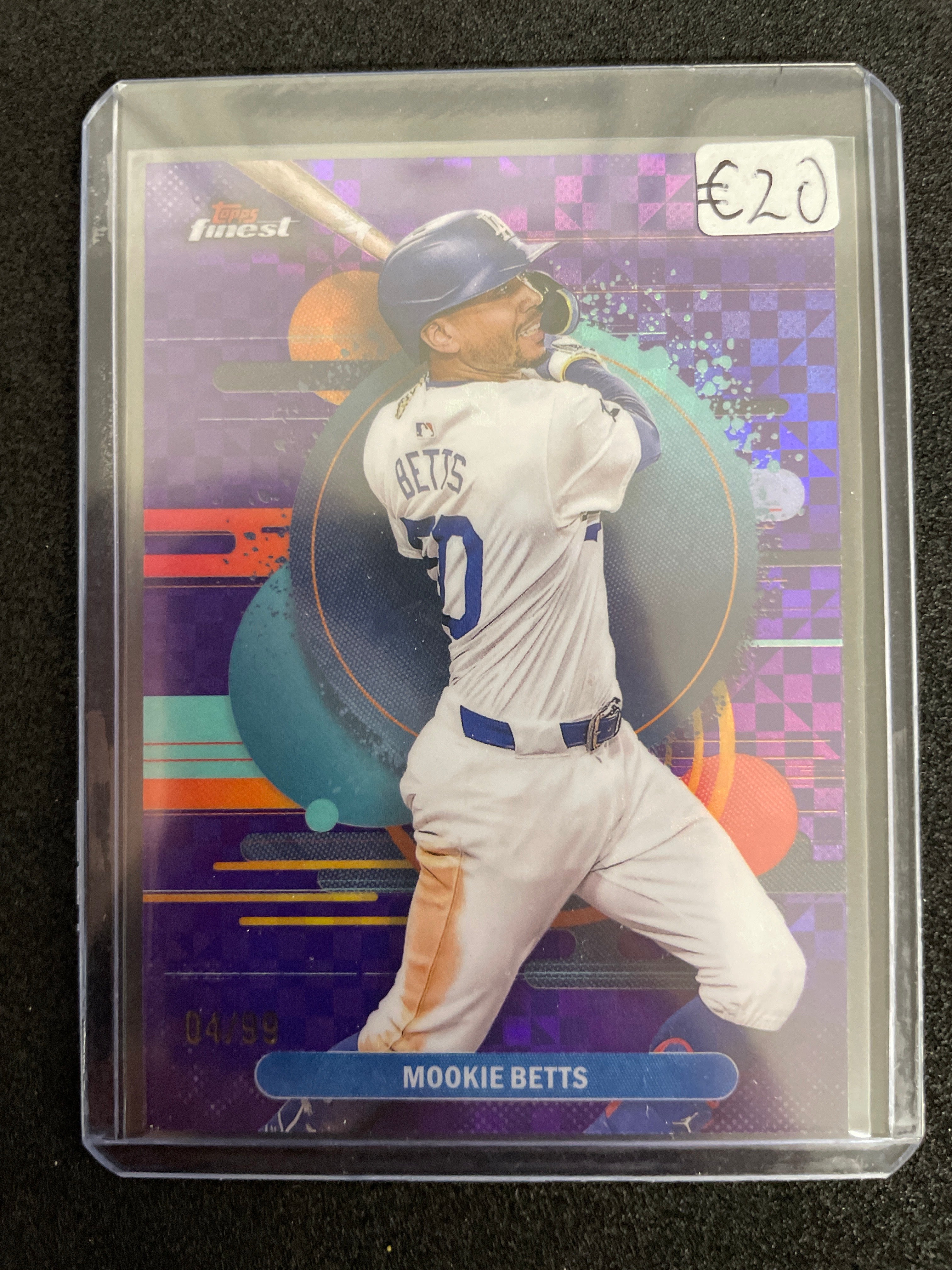 2025 Topps Finest Mookie Betts Purple Checkerboard Refractor /99