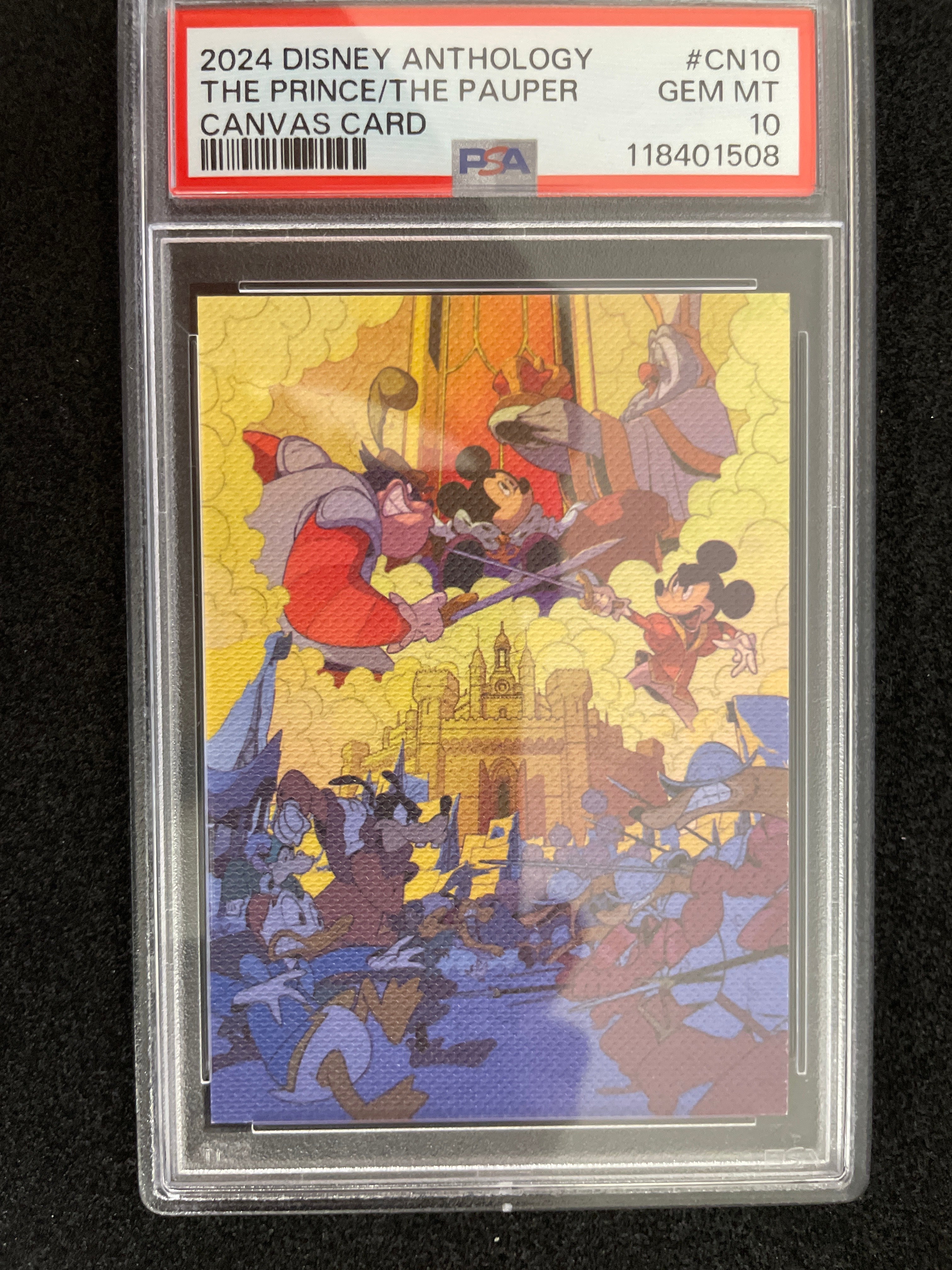 2024 Disney Anthology The Prince/The Pauper Canvas Card Gem Mint PSA 10