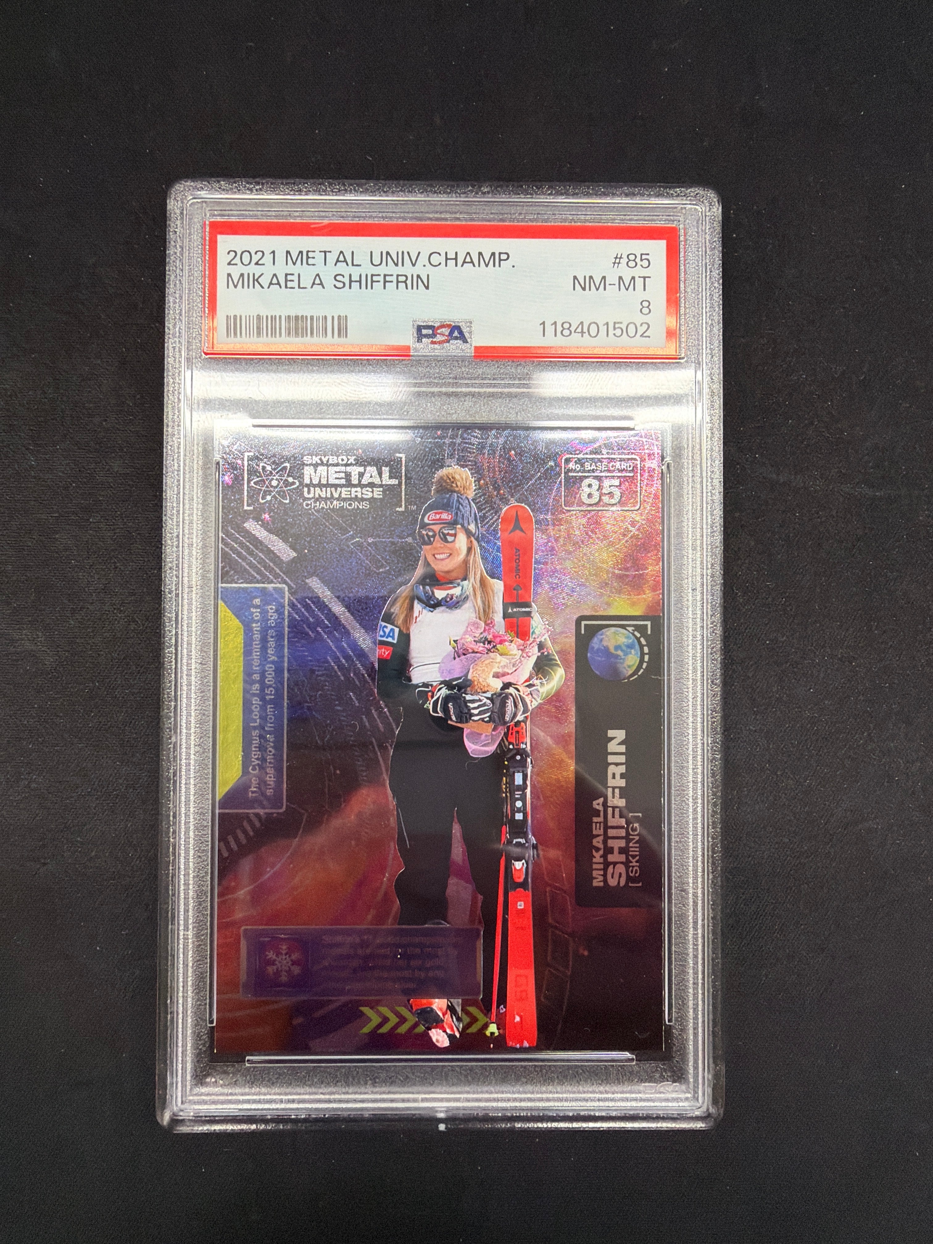2021 Metal Universe Champions Mikaela Shiffrin PSA NM-MT 8