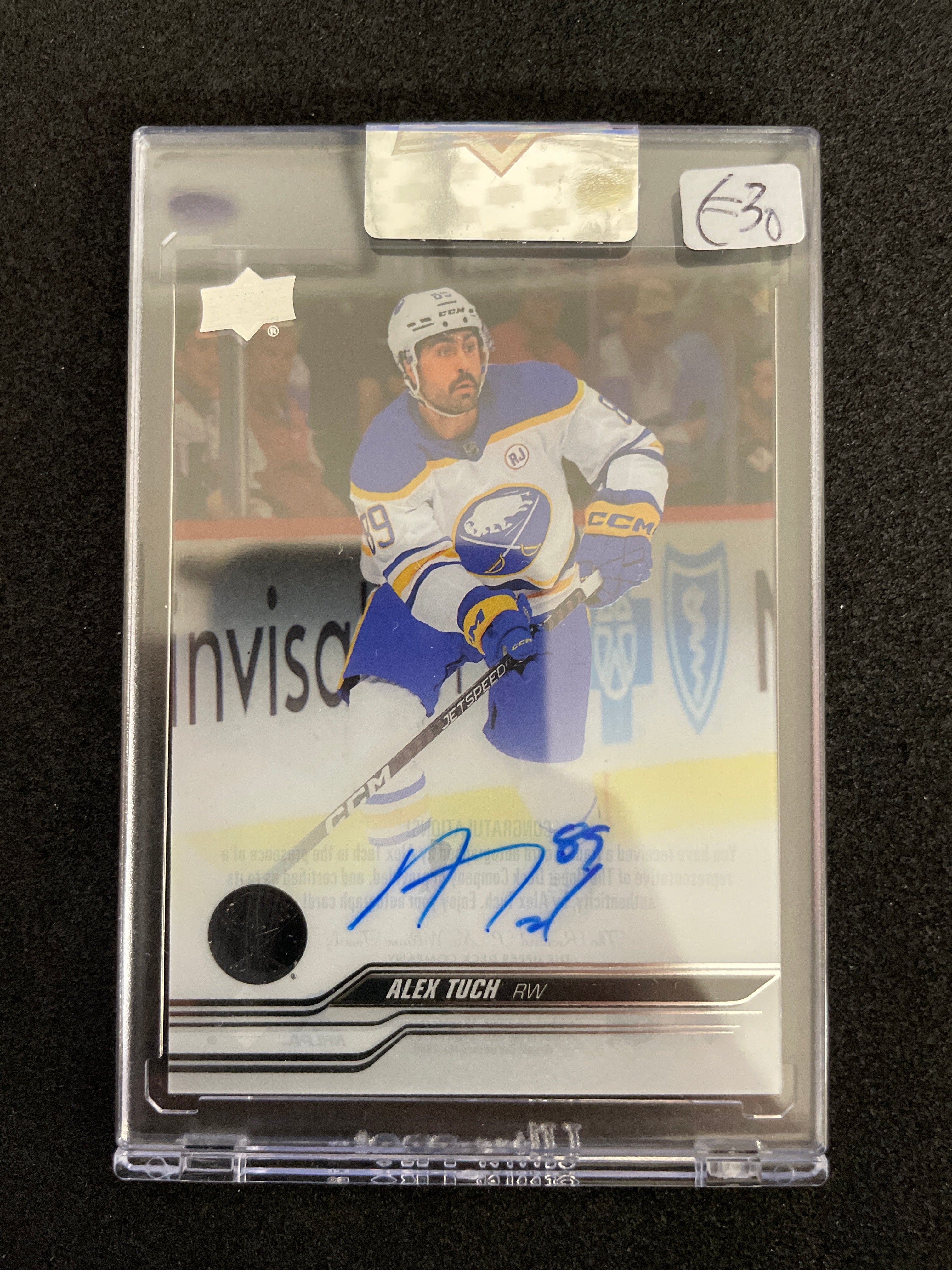 2023-24 Clear Cut Hockey Alex Tuch Autograph