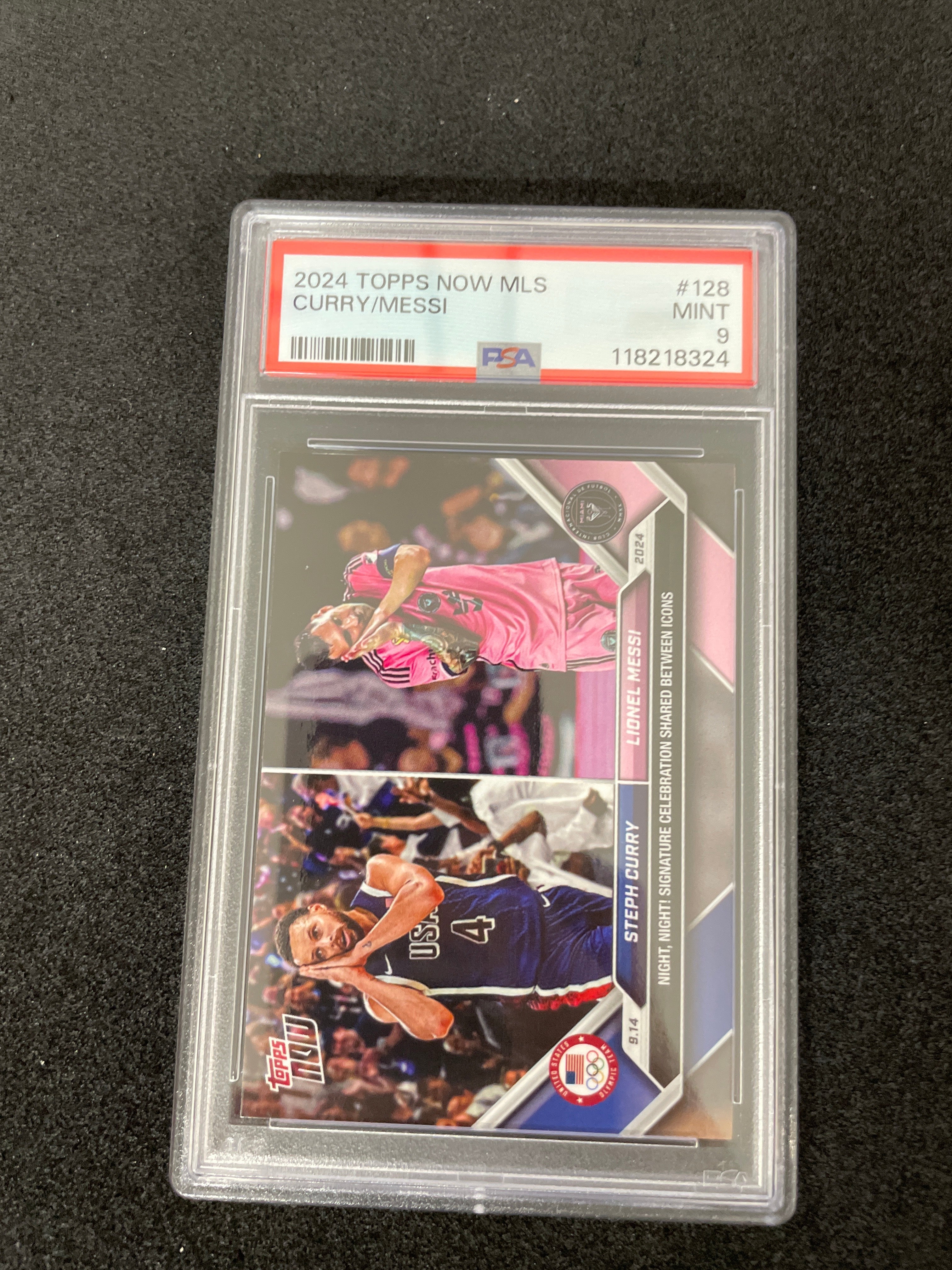 2024 Topps Now MLS Curry/Messi PSA 9