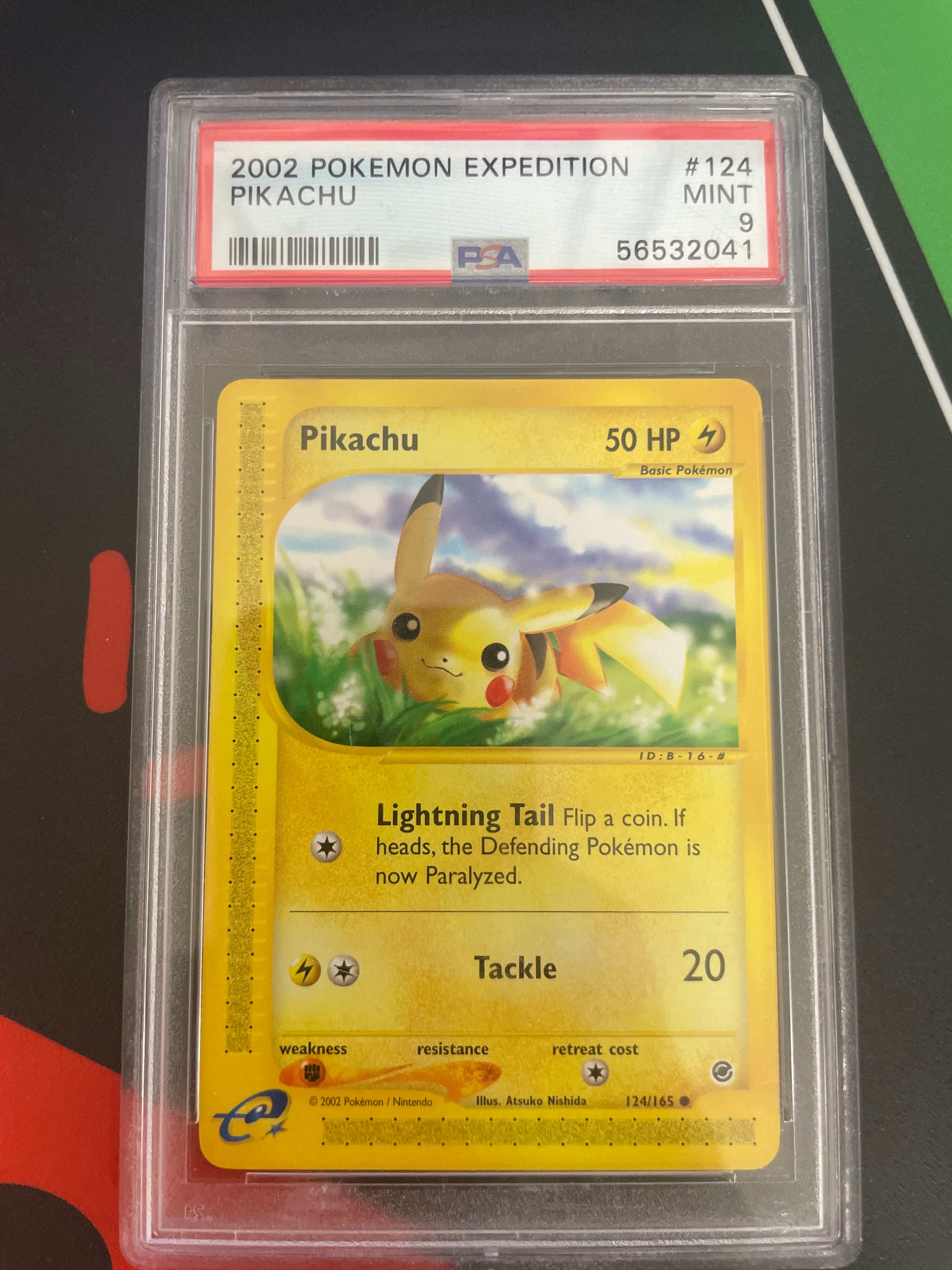2002 POKEMON EXPEDITION #124 PIKACHU PSA 9