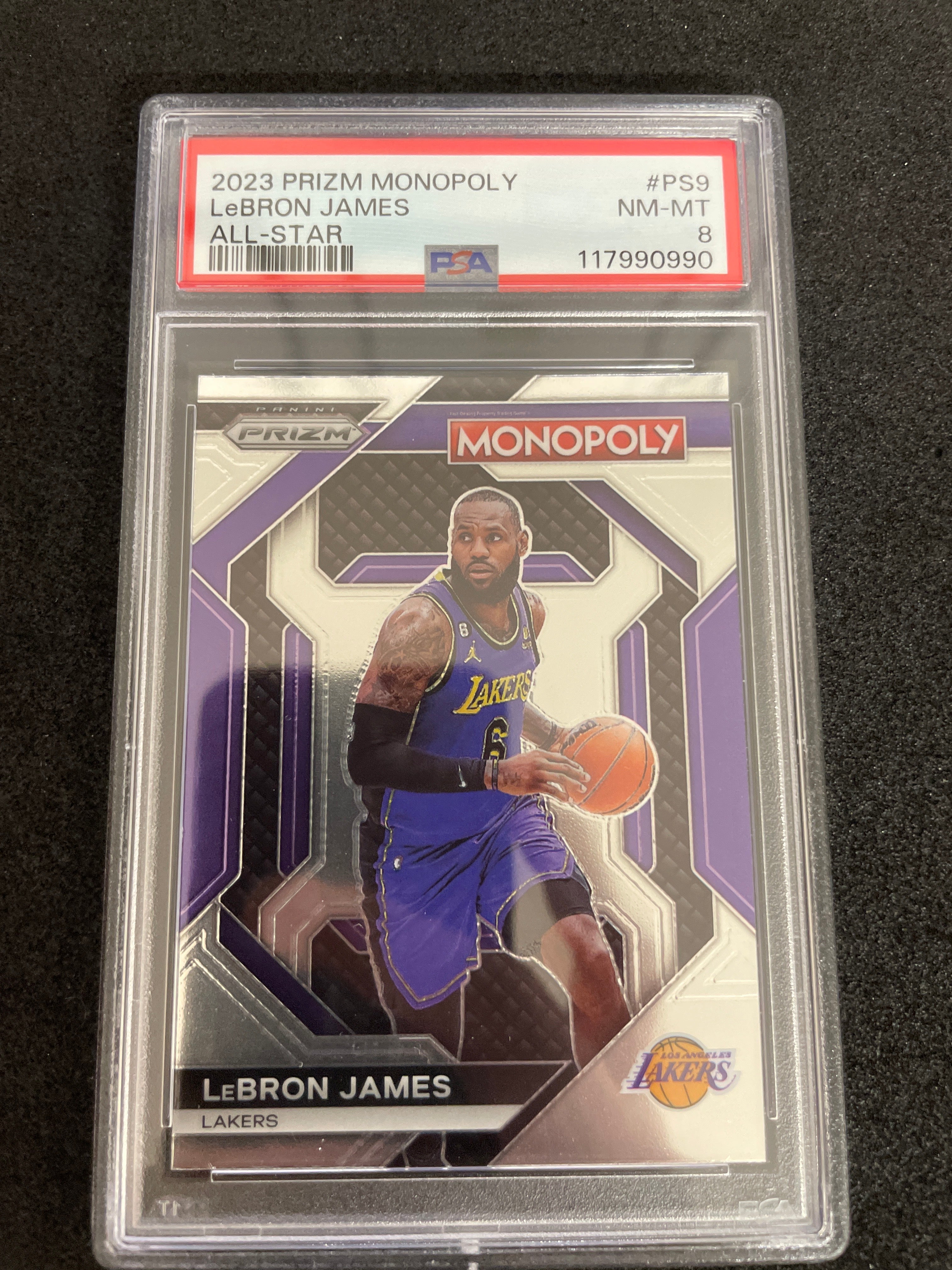 2023 Prizm Monopoly LeBron James All-Star NM-MT PSA 8