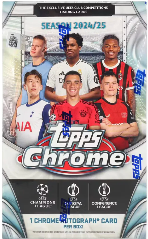 2024/25 Topps Chrome UEFA Club Competitions Soccer Hobby Box