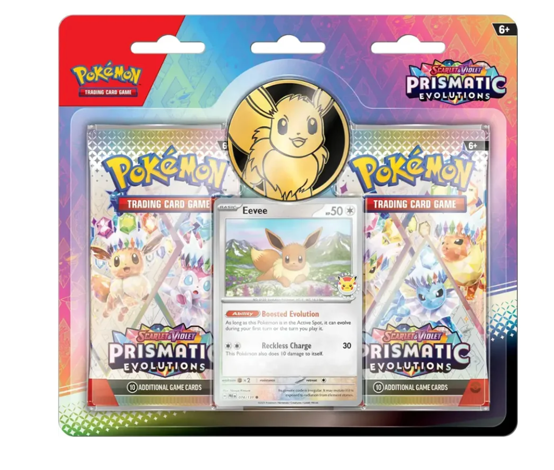 Prismatic Evolutions 2 Pack Blister Eevee Pokémon Day 2025