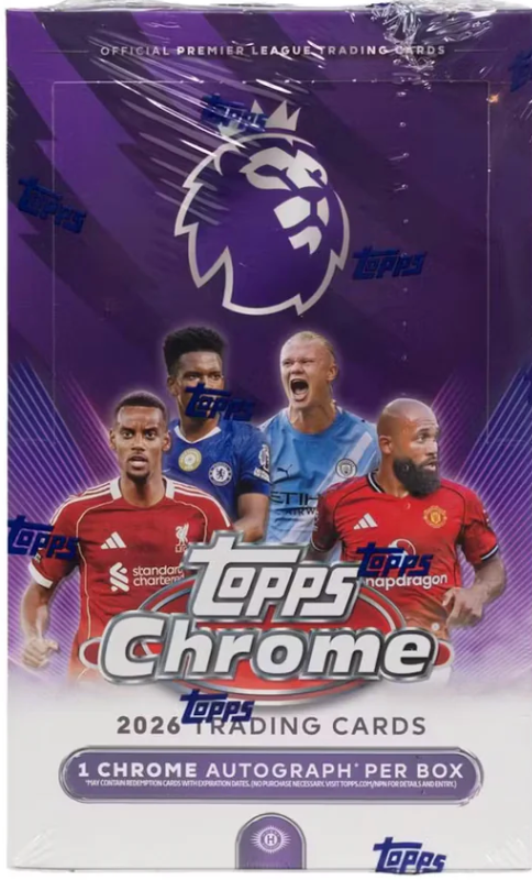 2026 Topps Chrome Premier League EPL Soccer Hobby Box