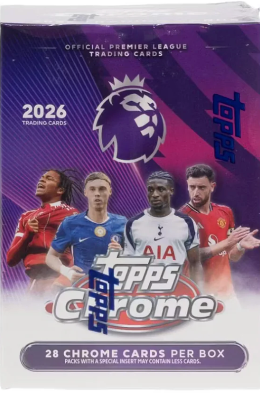 2026 Topps Chrome Premier League EPL Soccer 7-Pack Blaster Box