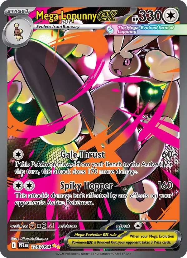 Mega Lopunny ex — Phantasmal Flames, 128/094