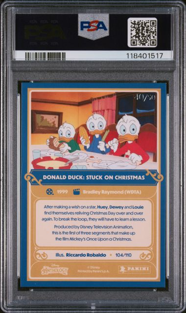 2024 PANINI DISNEY ANTHOLOGY #104 DONALD DUCK: STK/XMAS MIRROR HOLO