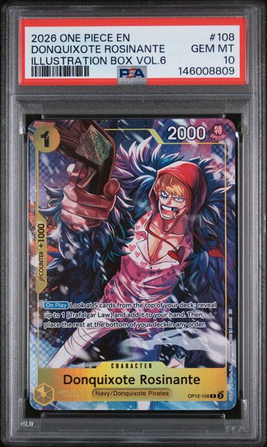 2026 ONE PIECE PROMOS #108 DONQUIXOTE ROSINANTE ILLUSTRATION BOX VOL.6