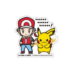 Sticker Red & Pikachu Pokémon B-Side Label