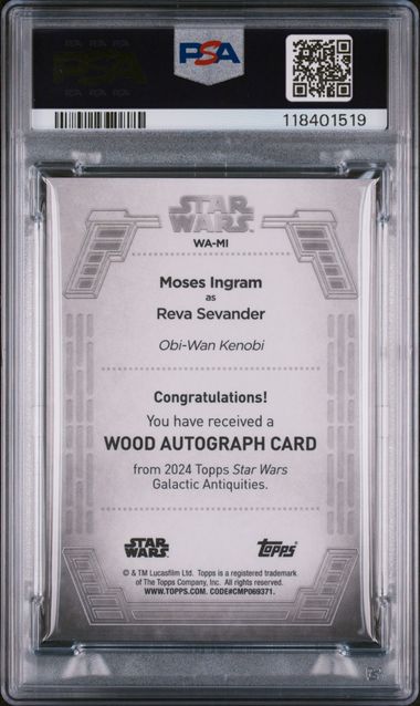2024 TOPPS STAR WARS GALACTIC ANTIQUITIES WOOD AUTOGRAPHS #WAMI MOSES INGRAM