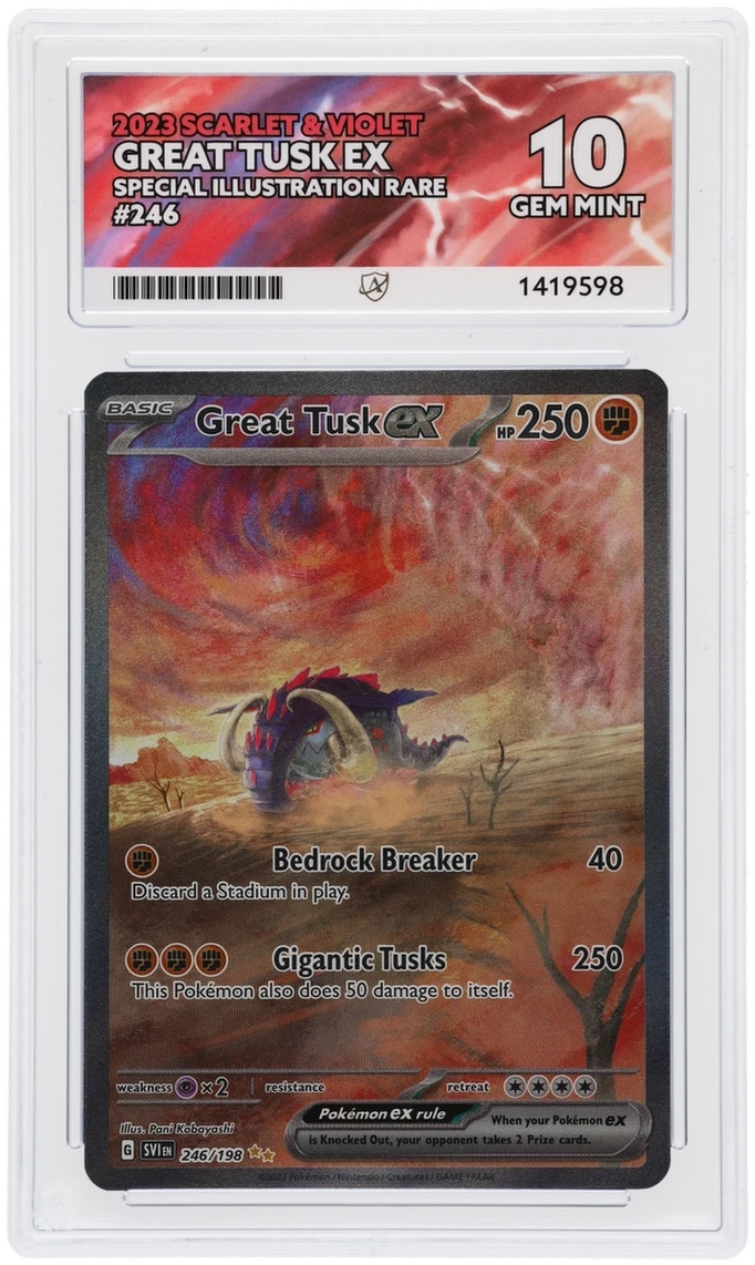 2023 scarlet & violet Great Tusk EX SAR #246 ACE 10