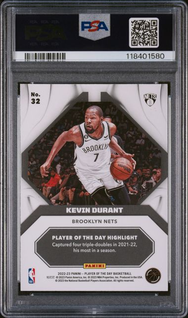 2022 PANINI NBA PLAYER OF THE DAY #32 KEVIN DURANT PLAYER OF THE DAY
