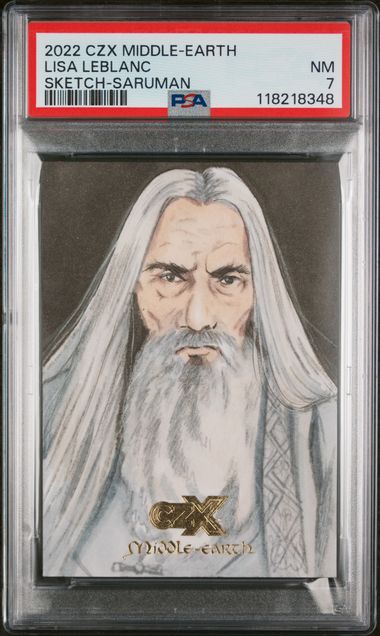 2022 CRYPTOZOIC CZX MIDDLE-EARTH SKETCH CARDS LISA LEBLANC SKETCH-SARUMAN