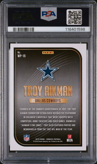 2018 DONRUSS WALTER PAYTON NFL MAN OF THE YEAR #WP-15 TROY AIKMAN NFL MAN/YEAR