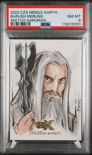 2022 CRYPTOZOIC CZX MIDDLE-EARTH SKETCH CARDS BARUSH MERLING SKETCH-SARUMAN