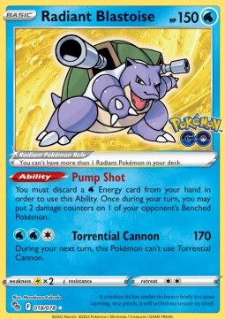 ACE 10 Radiant Blastoise 2022 pokemon GO