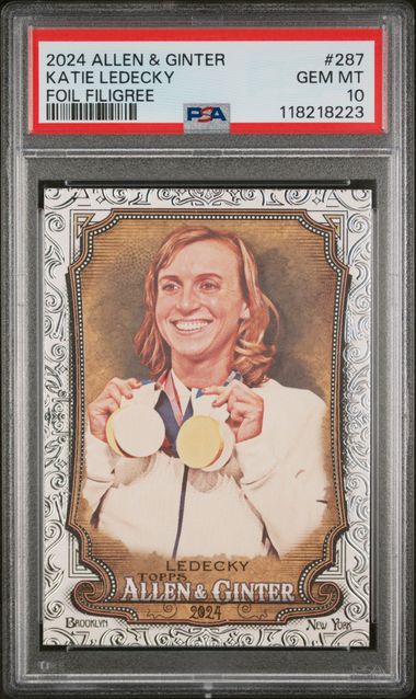 2024 TOPPS ALLEN & GINTER #287 KATIE LEDECKY FOIL FILIGREE