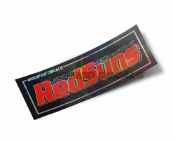Modified Decals Red Suns Car Sticker