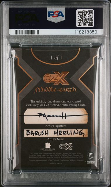 2022 CRYPTOZOIC CZX MIDDLE-EARTH SKETCH CARDS BARUSH MERLING SKETCH-SARUMAN