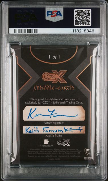 2022 CRYPTOZOIC CZX MIDDLE-EARTH SKETCH CARDS KEITH FARNUM SKETCH-ARAGORN