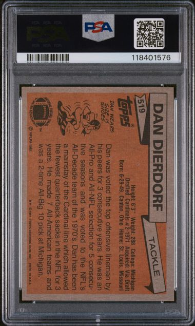 1981 TOPPS #519 DAN DIERDORF