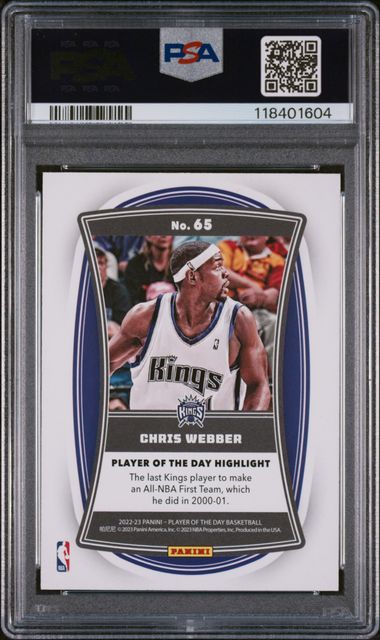 2022 PANINI NBA PLAYER OF THE DAY #65 CHRIS WEBBER PLAYER OF THE DAY-ORANGE