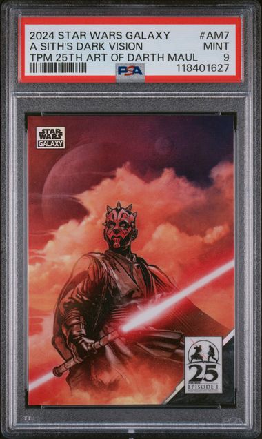 2024 TOPPS CHROME STAR WARS GALAXY PHANTOM MENACE 25TH ANNIVERSARY THE ART OF DARTH MAUL #AM7 A SITH'S DARK VISION TPM 25TH ART OF DARTH MAUL