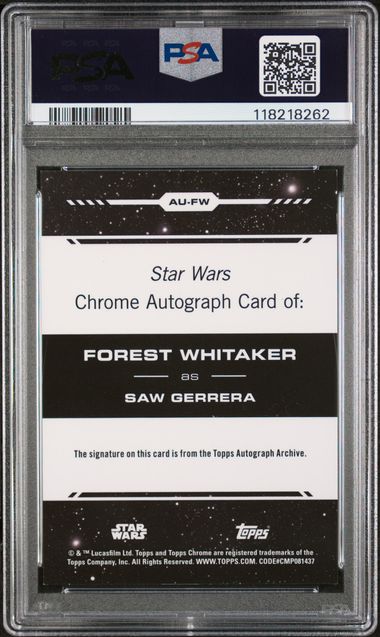 2024 TOPPS CHROME STAR WARS AUTOGRAPHS #AUFW FOREST WHITAKER AUTO-KASHYYYK GREEN REF