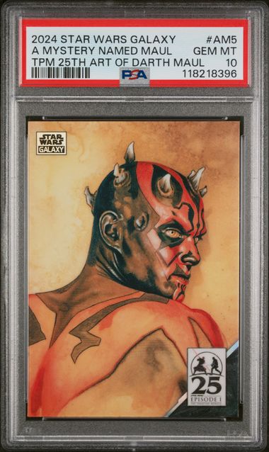 2024 TOPPS CHROME STAR WARS GALAXY PHANTOM MENACE 25TH ANNIVERSARY THE ART OF DARTH MAUL #AM5 A MYSTERY NAMED MAUL TPM 25TH ART OF DARTH MAUL