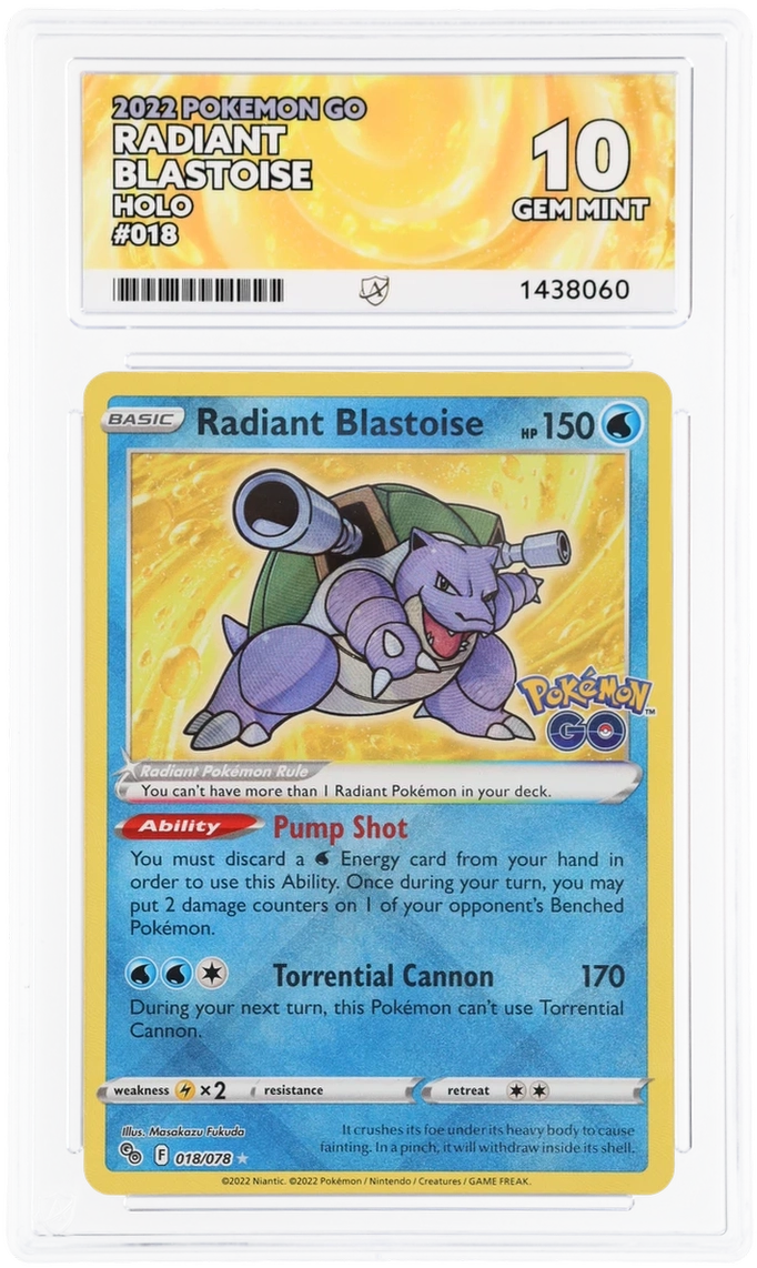 2022 pokemon GO Radiant Blastoise #018