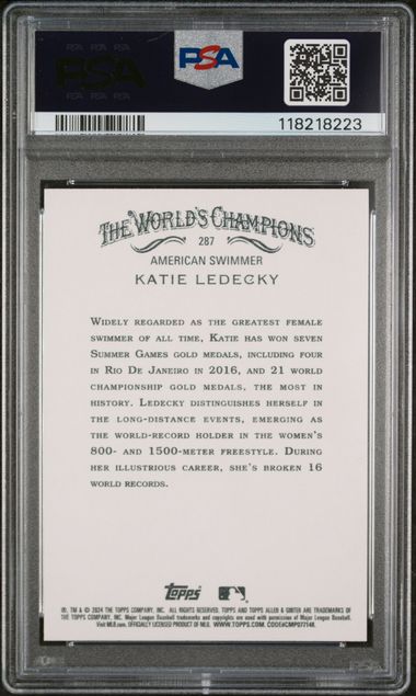 2024 TOPPS ALLEN & GINTER #287 KATIE LEDECKY FOIL FILIGREE