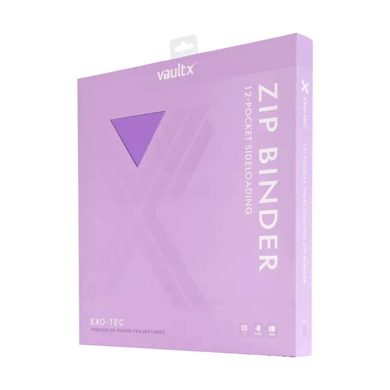 VaultX – 12-Pocket Exo-Tec® Zip Binder just purple