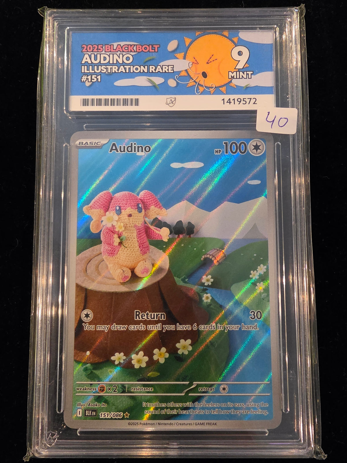 ACE 9 Mint Audino 2025 Black Bolt