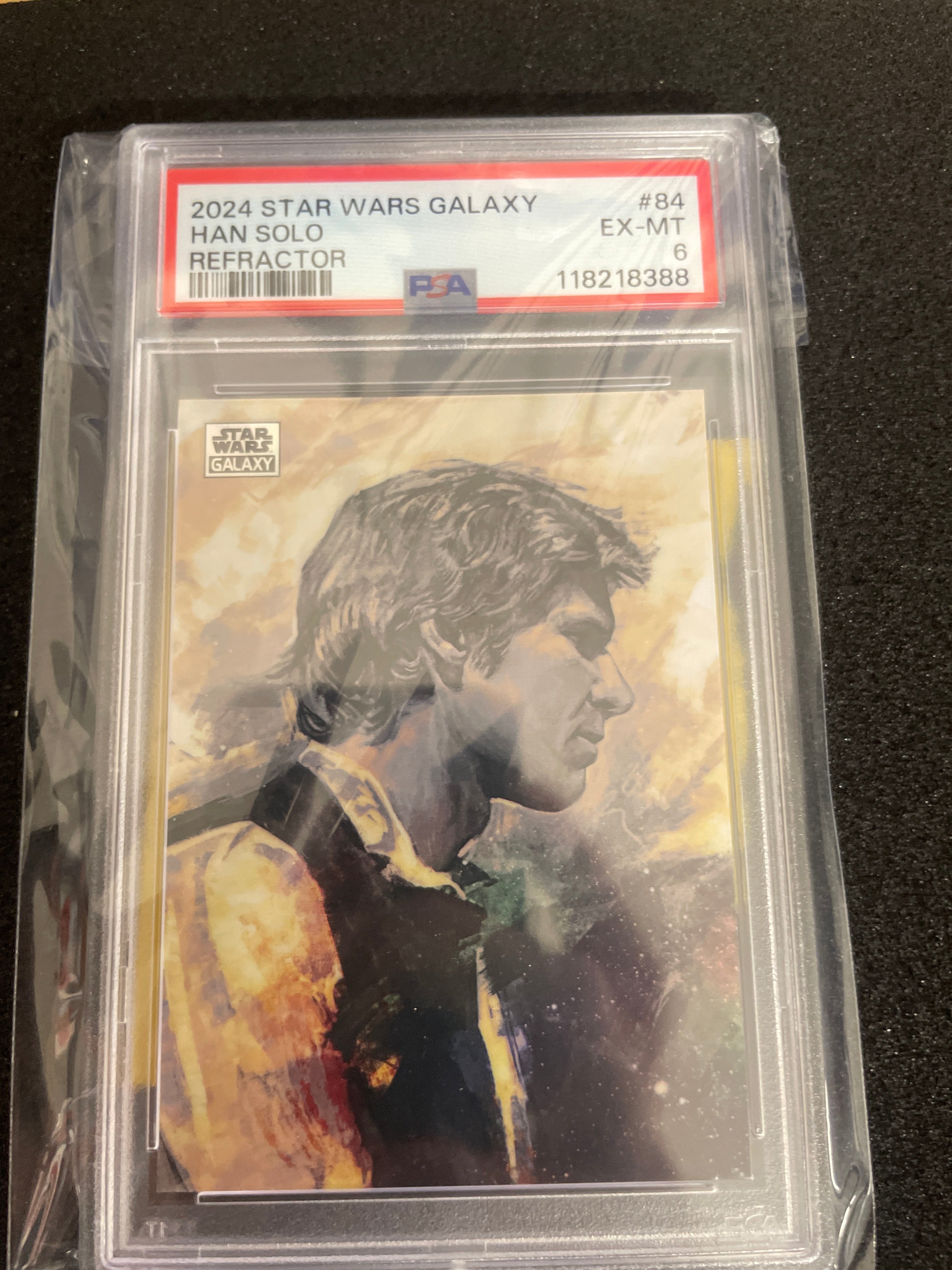 2024 Star Wars Galaxy Han Solo Refractor Excelent-Mint PSA 6