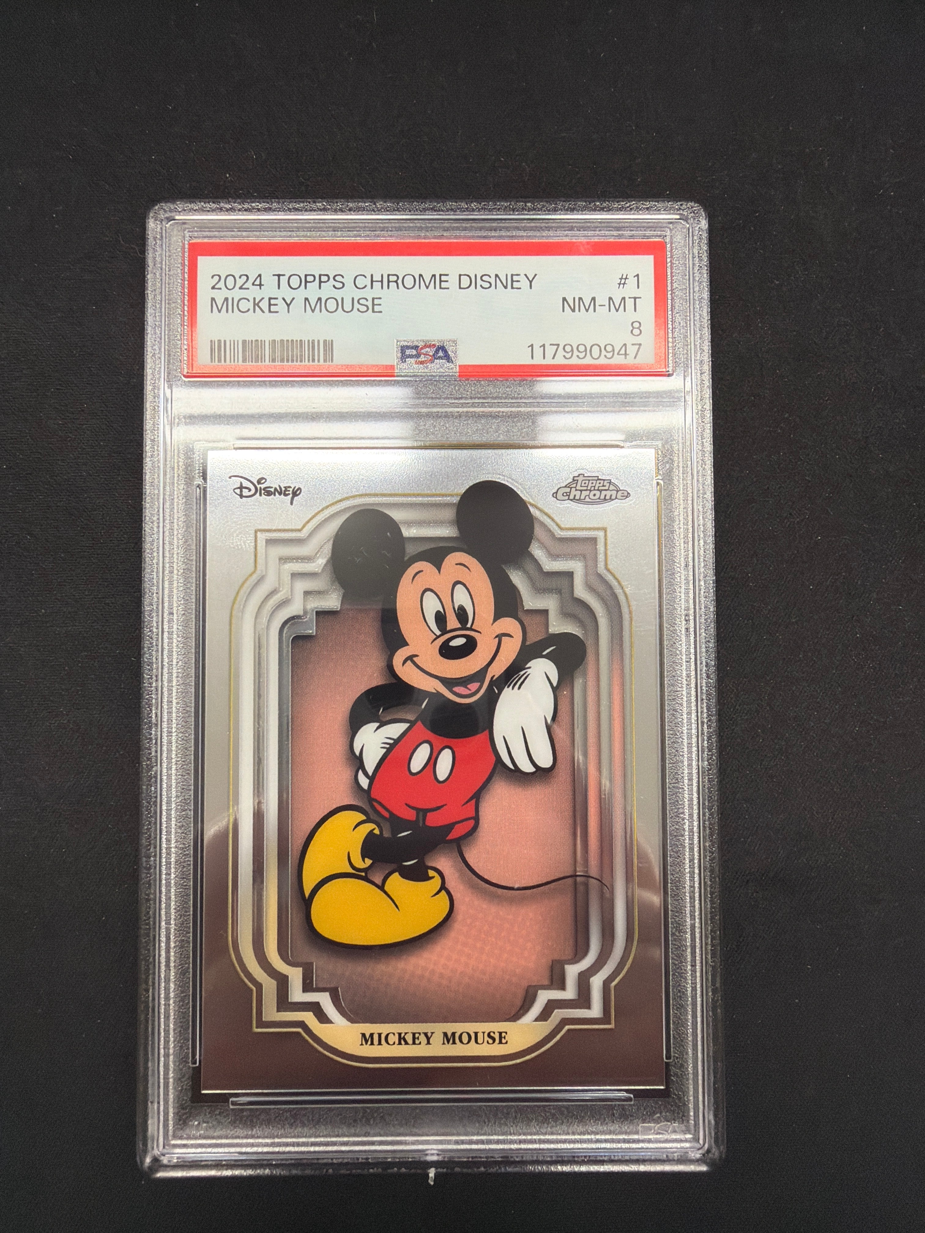 2024 Topps Chrome Disney Mickey Mouse PSA NM-MT 8