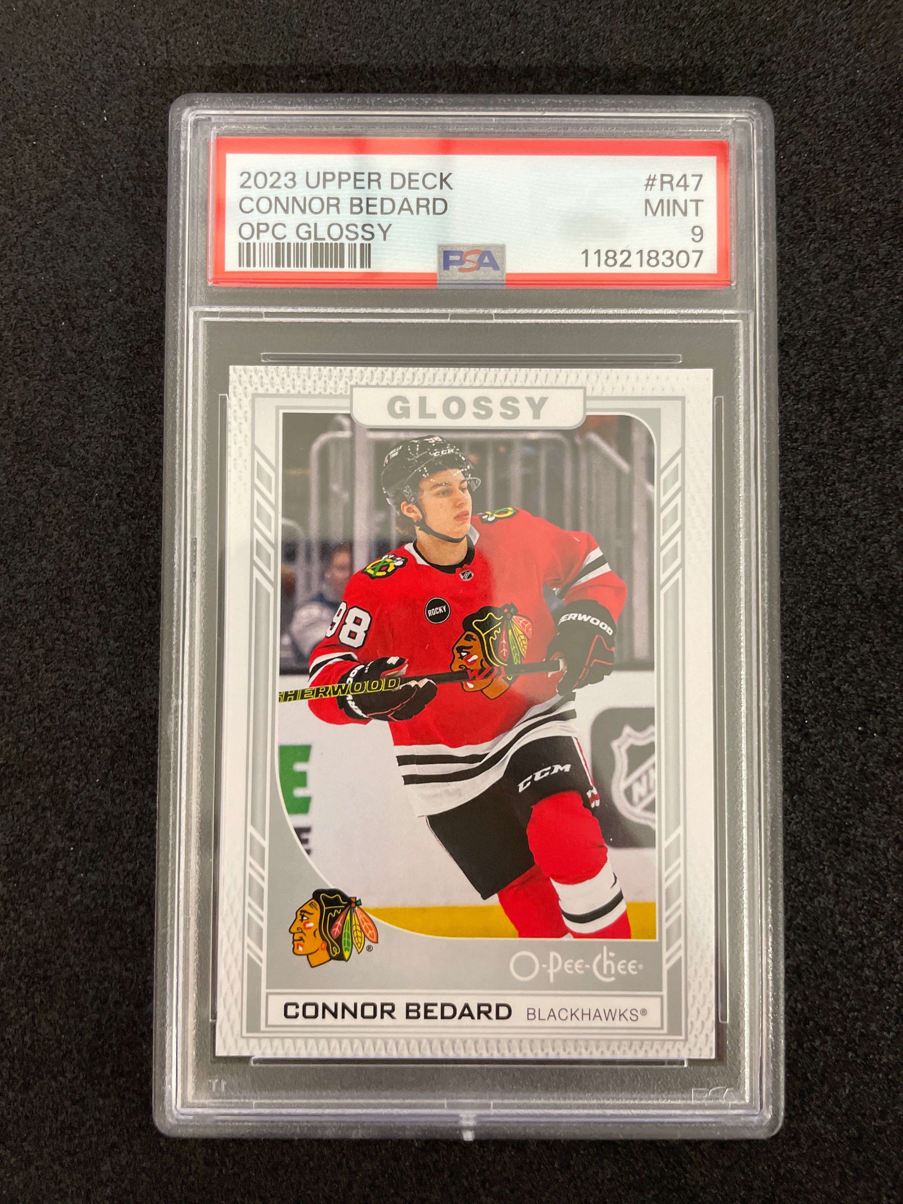 2023 Upper Deck Connor Bedard OPC glossy PSA 9 Mint