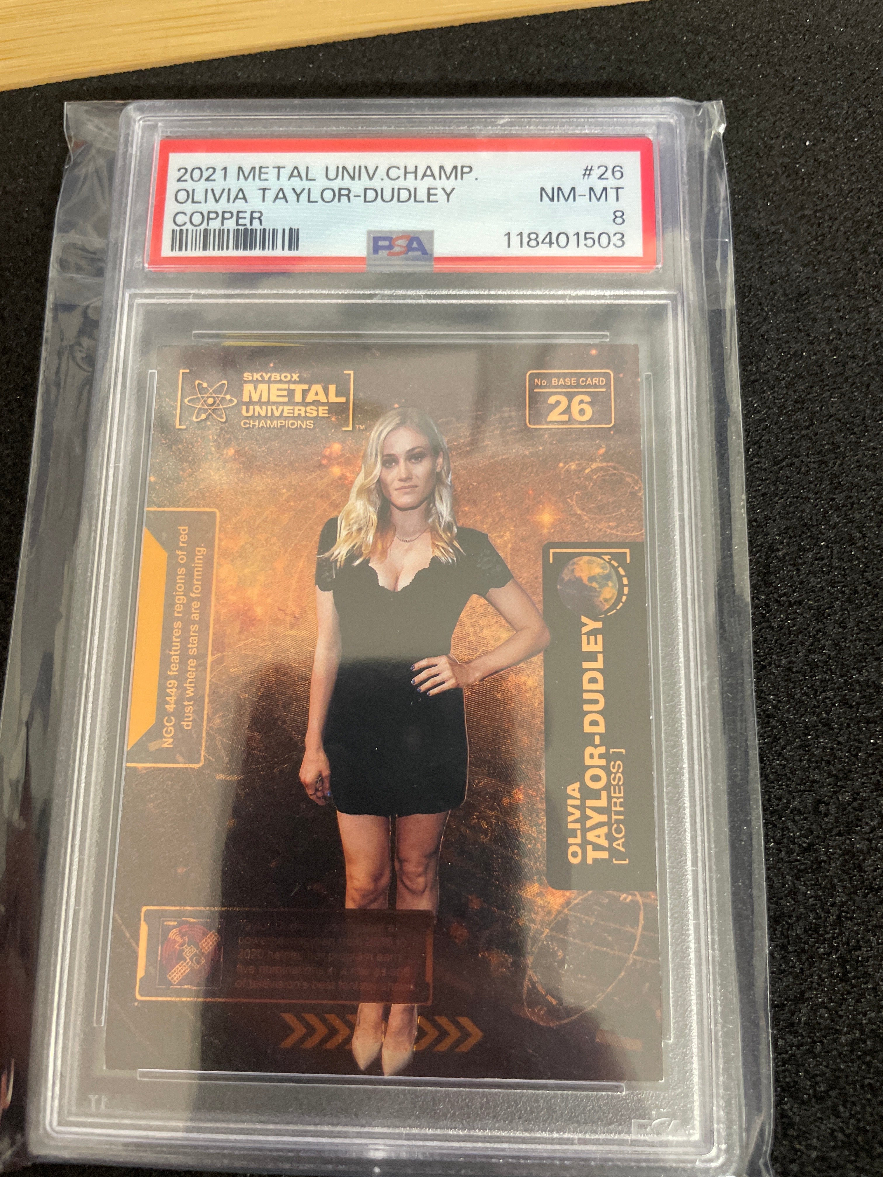 2021 Metal Universe Champions Olivia Taylor-Dudley Copper Near Mint-Mint PSA 8