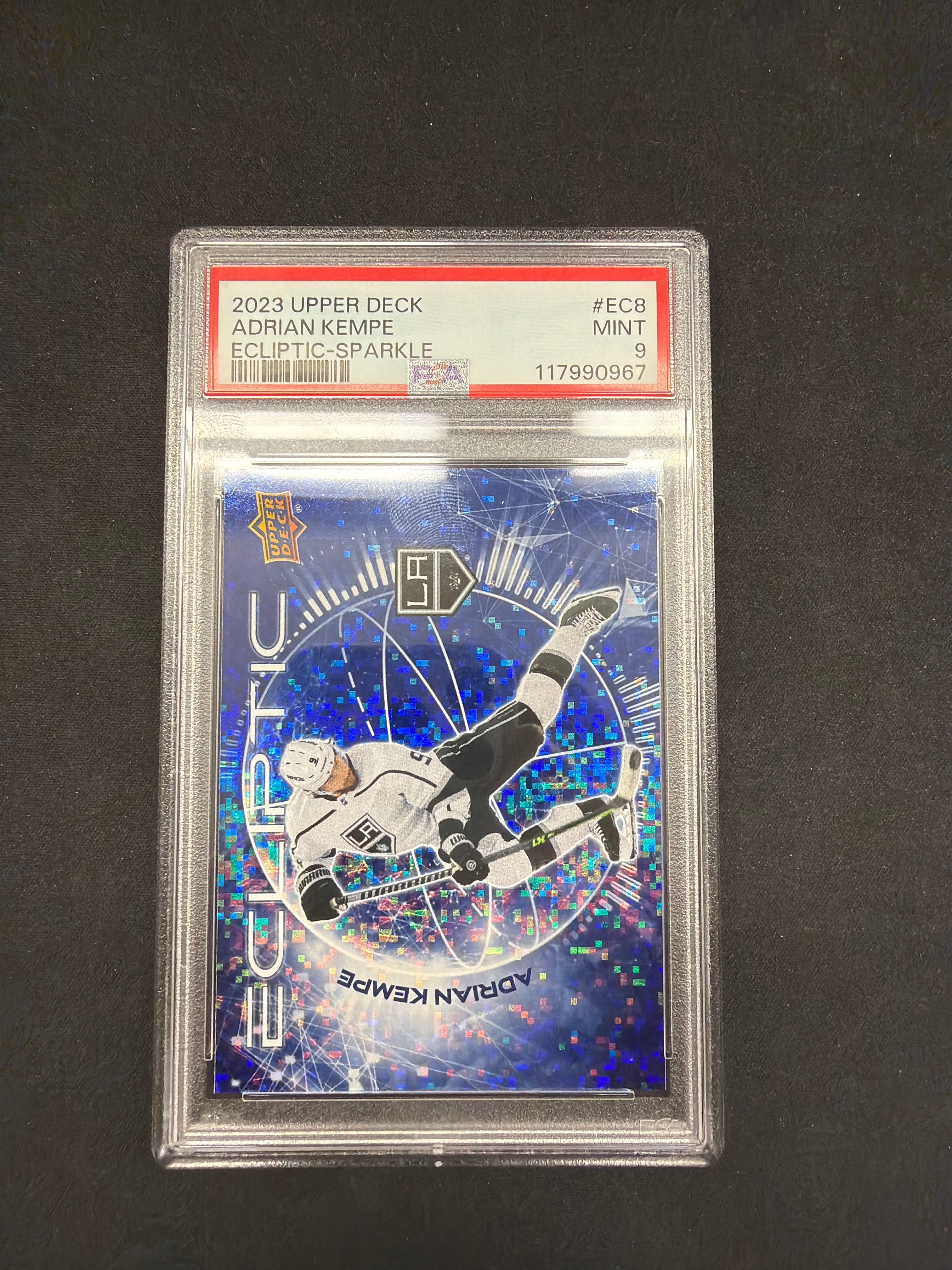 2023 Upper Deck Adrian Kempe Ecliptic-Sparkle PSA Mint 9
