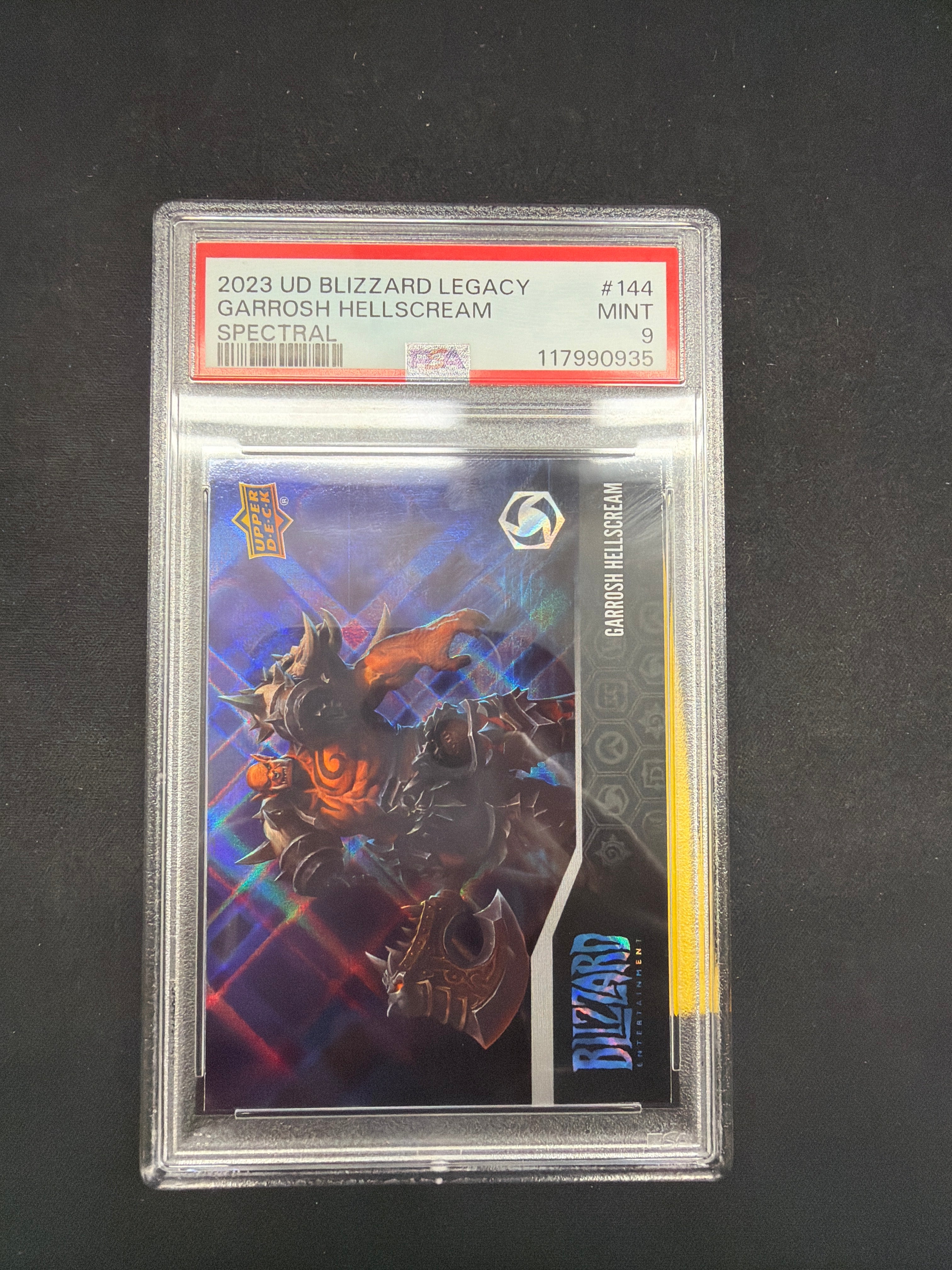 2023 UD Blizzard Legacy Garrosh Hellscream Spectral PSA MINT 9
