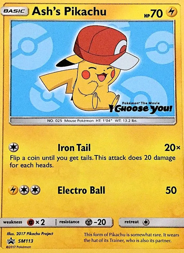 Ash's Pikachu - SM113 (SMP SM113)